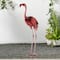 Glitzhome® Metal Standing Flamingo Garden Statue with Stakes Set